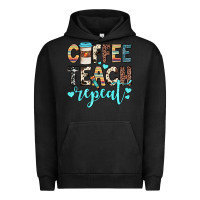 Pigment Black coffee teach repeat Urban Hoodie - JahusDesignShop