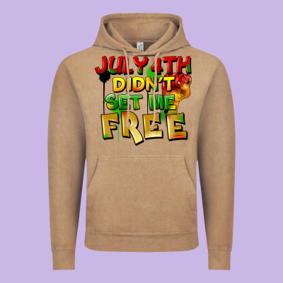 July 4th Didn't Set Me Free Vintage Hoodie Designed By Fadigitalartstudio