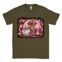 Army Green valentines day gnomes couple Classic Tee - Jasminsmagicworld