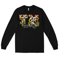 Black texas state cowhide serape cactus Long Sleeve Tee - RanaPortraitStore