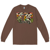 Chestnut texas state cowhide serape cactus Long Sleeve Tee - RanaPortraitStore