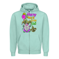 Seafoam happy mardi gras y'all Zipper Hoodie - BarkalooDesign
