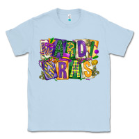Dusty Blue mardi  gras Classic Tee - CowGirlArtShop