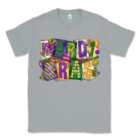 Heather Grey mardi  gras Classic Tee - CowGirlArtShop