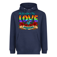 Navy in valentines day love is everywhere Heavyweight Hoodie - AdoDesignShop