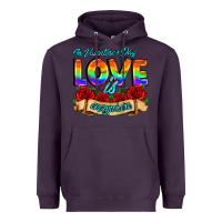 Plum in valentines day love is everywhere Heavyweight Hoodie - AdoDesignShop