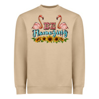 Be Flamezing Flamingo Heavyweight Sweatshirt | Teevron