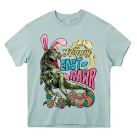 Arona Happy Easter Day T-rex Heavy Core Tee - NancyCooperArtShop