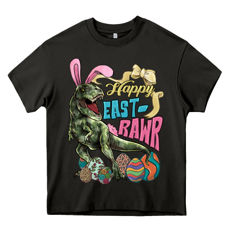 Happy Easter Day T-rex Heavy Core Tee by NancyCooperArtShop | Teevron