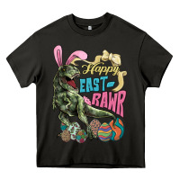 Asphalt Happy Easter Day T-rex Heavy Core Tee - NancyCooperArtShop