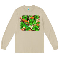 Mushroom st.patricks plaid  green glitter cowhide  leopard Long Sleeve Tee - FaDigitalArtStudio