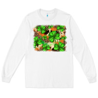 White st.patricks plaid  green glitter cowhide  leopard Long Sleeve Tee - FaDigitalArtStudio