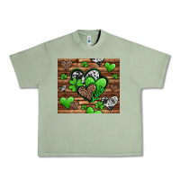 Oil Green st patricks day hearts Urban Heavy Tee - Jasminsmagicworld