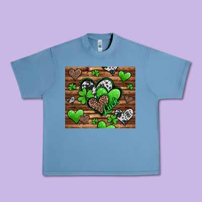 St Patricks Day Hearts Urban Heavy Tee Designed By Jasminsmagicworld