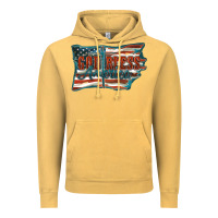 Vintage Mustard God Bless America Vintage Hoodie - FaDigitalArtStudio
