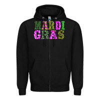 Black mardi gras Zipper Hoodie - BarkalooDesign