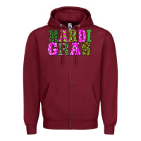Burgundy mardi gras Zipper Hoodie - BarkalooDesign