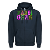 Navy mardi gras Zipper Hoodie - BarkalooDesign