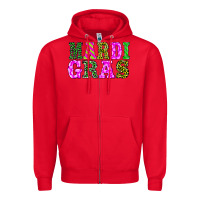 Red mardi gras Zipper Hoodie - BarkalooDesign
