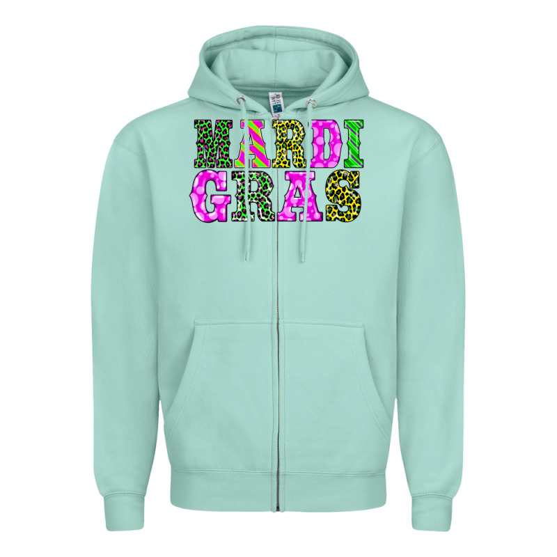 Mardi Gras Zipper Hoodie by BarkalooDesign | Teevron