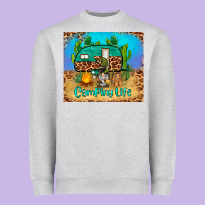 Camping Life Tumbler Heavyweight Sweatshirt Designed By Barkaloodesign