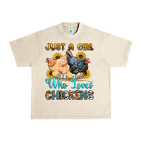Sandshell just a girl who loves chickens Urban Heavy Tee - OliviaCreatesArt