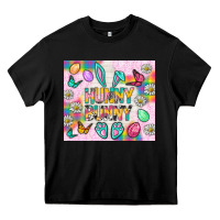 Black Hunny Bunny and egg Easter Heavy Core Tee - NancyCooperArtShop