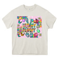 Cream Hunny Bunny and egg Easter Heavy Core Tee - NancyCooperArtShop