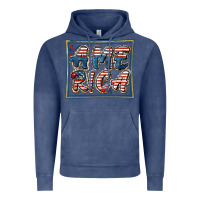 Vintage Denim America Vintage Hoodie - FaDigitalArtStudio
