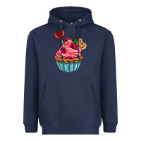 Navy valentines day cupcake Heavyweight Hoodie - AdoDesignShop