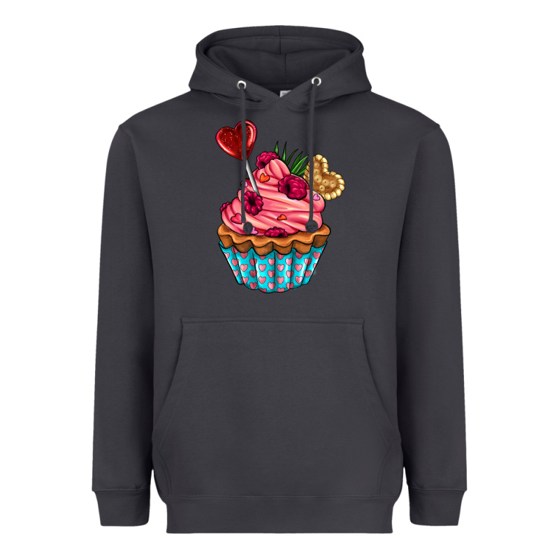 Valentines Day Cupcake Heavyweight Hoodie by AdoDesignShop | Teevron