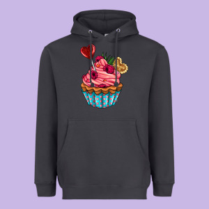 Valentines Day Cupcake Heavyweight Hoodie Designed By Adodesignshop