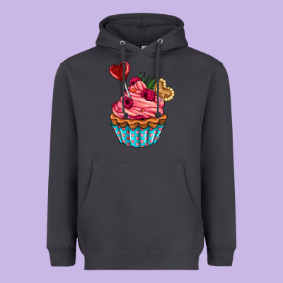 Valentines Day Cupcake Heavyweight Hoodie Designed By Adodesignshop