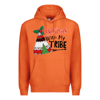 Carrot Christmas with my tribe boho Premium Hoodie - CowhideDigitalArt