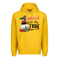 Lemon Christmas with my tribe boho Premium Hoodie - CowhideDigitalArt