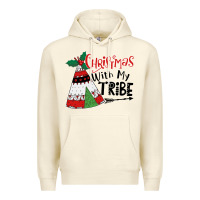 Sandshell Christmas with my tribe boho Premium Hoodie - CowhideDigitalArt