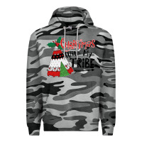 Slate Camo Christmas with my tribe boho Premium Hoodie - CowhideDigitalArt