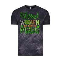 Cloud Black St. Patrick's Blessed women are born in March Vintage Tee - OliviaCreatesArt