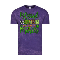 Cloud Purple St. Patrick's Blessed women are born in March Vintage Tee - OliviaCreatesArt