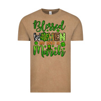 Vintage Coffee St. Patrick's Blessed women are born in March Vintage Tee - OliviaCreatesArt