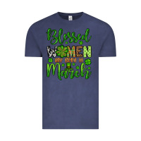 Vintage Denim St. Patrick's Blessed women are born in March Vintage Tee - OliviaCreatesArt