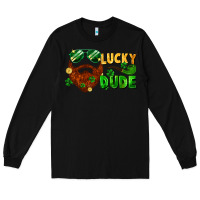 Black lucky dude saint patricks bearded man Long Sleeve Tee - FaDigitalArtStudio