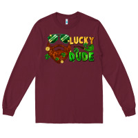 Burgundy lucky dude saint patricks bearded man Long Sleeve Tee - FaDigitalArtStudio