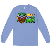 Colony Blue lucky dude saint patricks bearded man Long Sleeve Tee - FaDigitalArtStudio