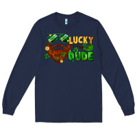 Navy lucky dude saint patricks bearded man Long Sleeve Tee - FaDigitalArtStudio
