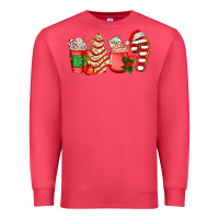 Cardinal christmas tree cake and coffee cups ado Premium Sweatshirt - AdoDesignShop