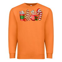 Carrot christmas tree cake and coffee cups ado Premium Sweatshirt - AdoDesignShop