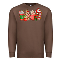 Chestnut christmas tree cake and coffee cups ado Premium Sweatshirt - AdoDesignShop