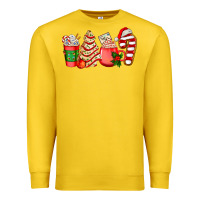 Lemon christmas tree cake and coffee cups ado Premium Sweatshirt - AdoDesignShop