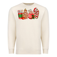 Christmas Tree Cake And Coffee Cups Ado Premium Sweatshirt | Teevron